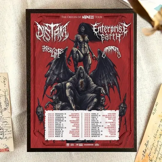 Discover Distant The Origin Of Madness Tour 2025 Poster