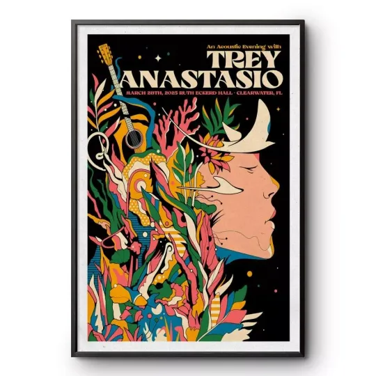 Discover Trey Anastasio Ruth Eckerd Hall In Clearwater, FL Mar 28 2025 Tour Poster