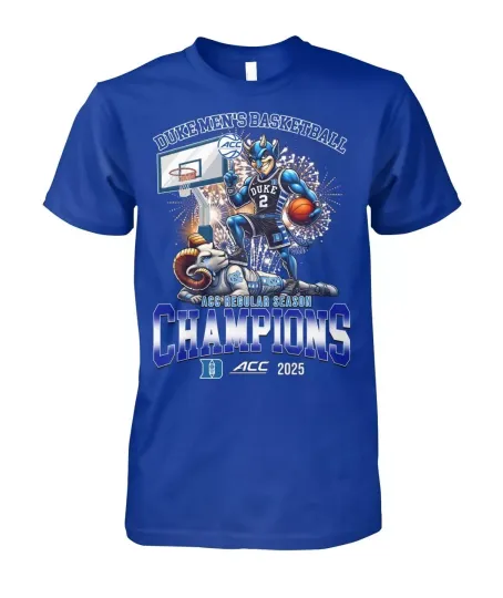 Discover Duke Blue D. basketball ACC 2025 T-shirt