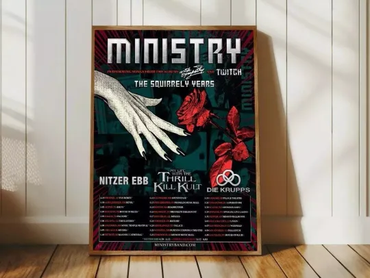 Discover MINISTRY THE SQUIRRELY YEARS TOUR 2025 Poster