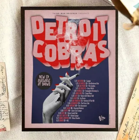 Discover Detroit Cobras Spring Tour 2025 Poster
