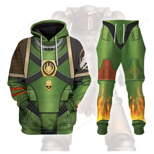Discover Pre-Heresy Salamanders In Mark IV Maximus Power Armor - Costume Cosplay Hoodie Jogger Set