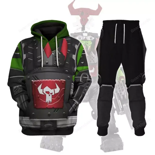 Discover Ork Meganob with Shoota Mega Action - Costume Cosplay Hoodie and Jogger Set