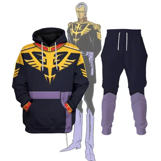 Discover Gihren Zabi Gundam Costume All Over Print Tracksuit Hoodie and Jogger Set