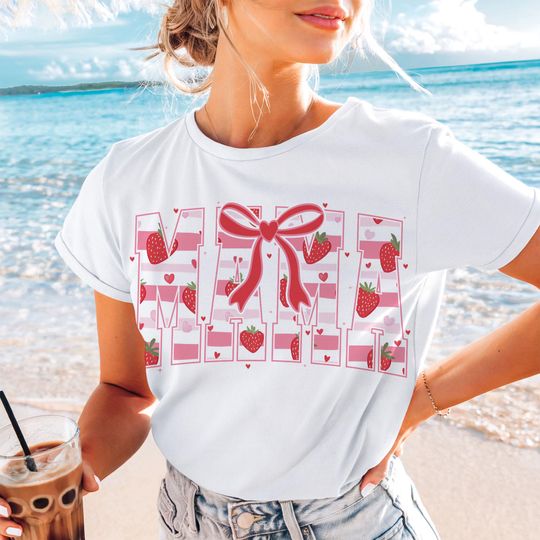 Discover Coquette mom summer Shirt, Strawberry Shirt, Summer Shirt