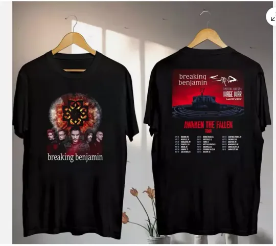 Discover Breaking Benjamin Awaken The Fallen 2025 Tour T-Shirt For Fans