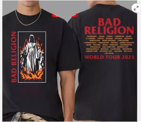 Discover Bad Religions Burn Merch Tee World Tour 2025 T-Shirt