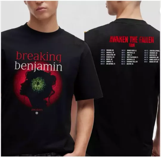 Discover Breaking Benjamin Awaken The Fallen 2025 T-Shirt
