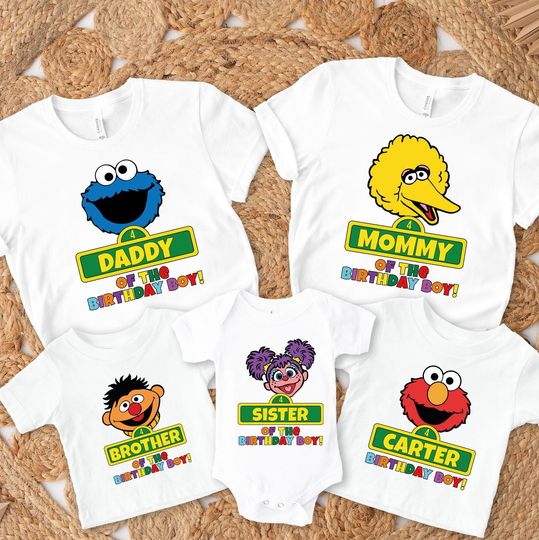 Discover Character Family Birthday Shirts, Custom Street Matching Family Birthday T-shirt