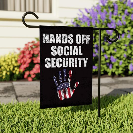 Discover Hands Off Social Security Garden Flag, Resist Hate Flag, Anti-Trump Flag, Resist Flag