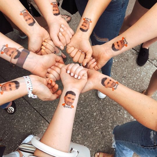Discover Custom personalized bachelorette party favor photo temporary tattoos