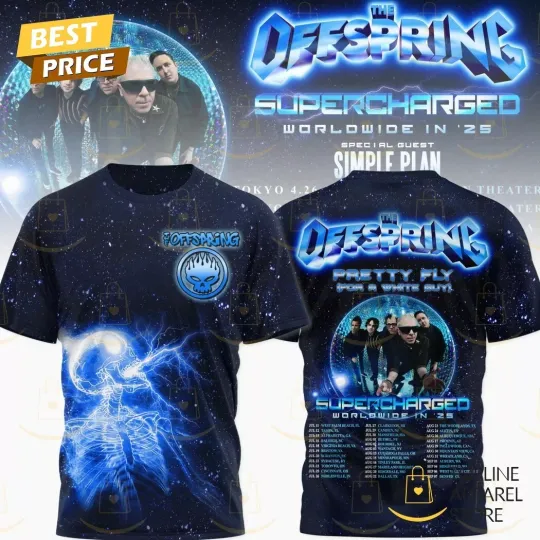 Discover The Offspring Supercharged Word Dwide In 25 3D T-Shirt