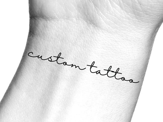 Discover Custom Words Temporary Tattoo / custom tattoo