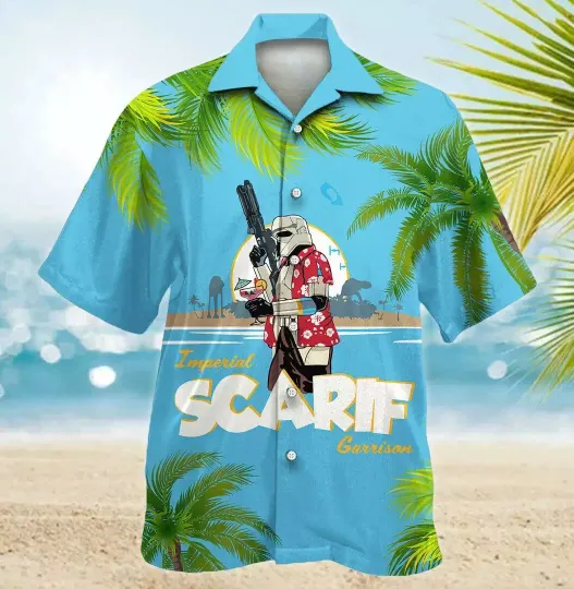 Discover Starr Warss Scarif Trooper Hawaiian Shirt