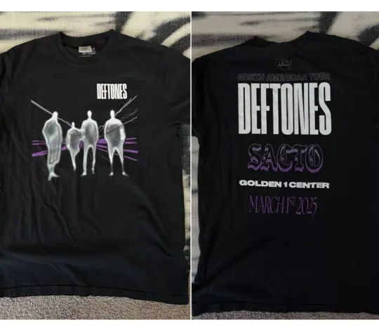 Discover Deftone Tour Shirt Sacramento Exclusive 2 side 2025 T shirt vtg NH17417