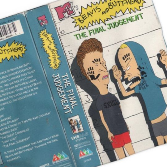 Discover Custom Distressed Gen X 90s retro Beavis Butthead VHS cover Fleece Blanket