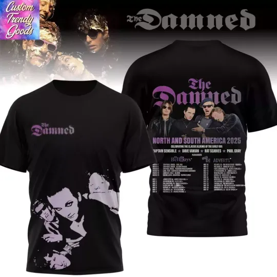 Discover The Damned North And South America 2025 3D T-Shirt ii1090