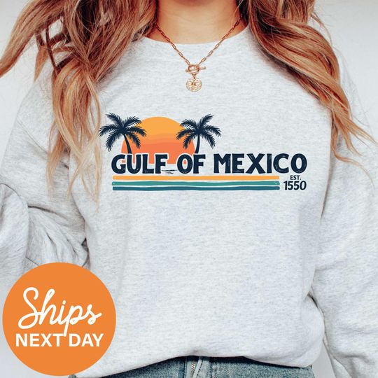Discover Gulf of Mexico Sweatshirt, Gulf Coast, Historical Gulf of Mexico, Golfo de Mexico Sweater