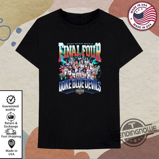 Discover Duke Bluee Final Four 2025 Men's Basketball Bold Blue T-Shirt