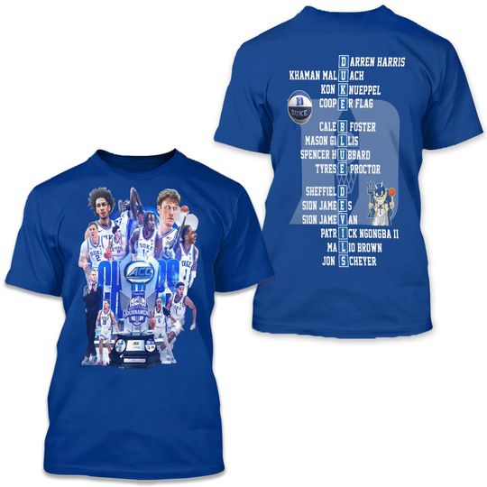Discover GOOD PRODUCT! Duke Blue D. ACC Champs 2025 3D T-Shirt