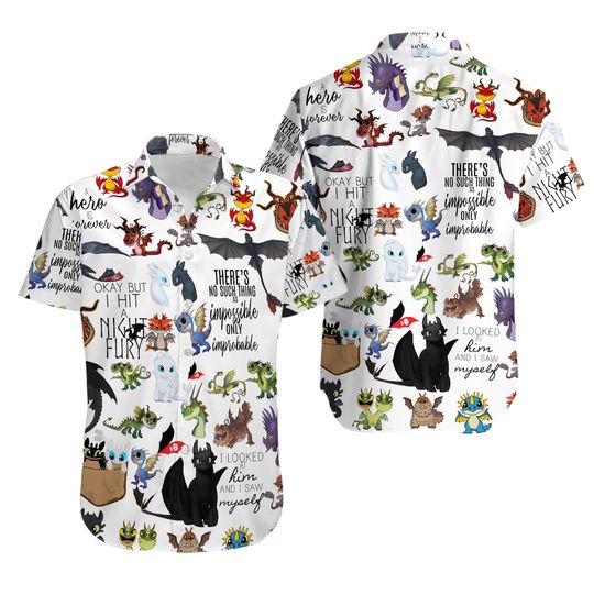 Discover How to Train Your Dragon Button Shirt And Shorts,