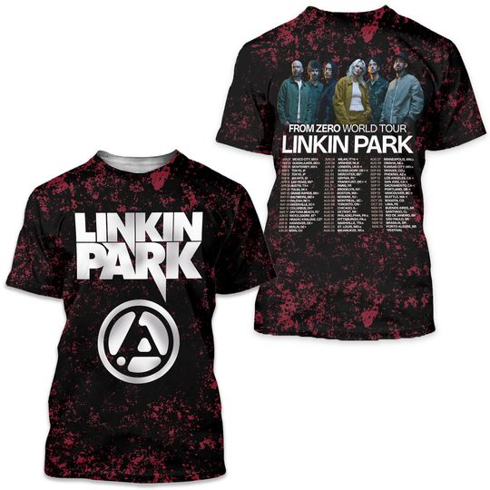 Discover Linkin Park From Zero 2025 World Tour Showtime Celebrating T-Shirt 3D