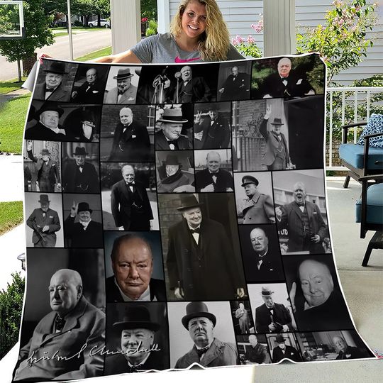 Discover Winston Churchill Fleece Blanket