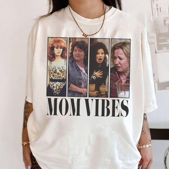 Discover Retro 90s Mom Vibes Vintage Funny Mom Shirt, Retro Funny Mama Shirt
