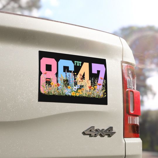 Discover Floral 8647 Anti Trump Car Magnet, Subtle Anti Trump Car Decor, Social Justice Car Sticker, Liberal Leftist Feminist, Human Right Car Magnet