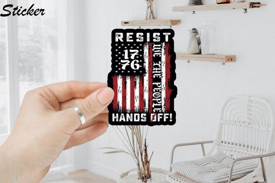 Discover Hands Off Resist Anti Trump Car Magnet,Protest Sticker, Political Activism Medicare Social Security Free Speech Sticker, Anti Maga