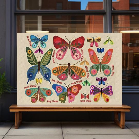Discover Anti-Trump Yard Sign | Boho Butterfly Resist Sign