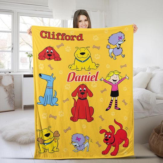 Discover Personalized Clifford The Big Red Dog Blanket