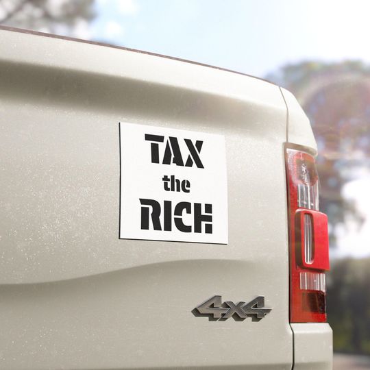 Discover Tax the Rich  Car Magnet | Political Statement, Vehicle Accessories, Protest Decor, Gift for Activists