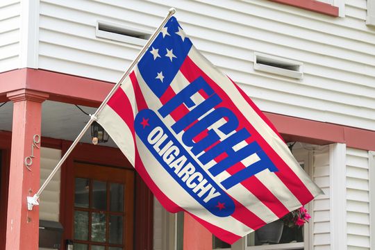 Discover Fight Oligarchy House Flag - Resist Hate Flag