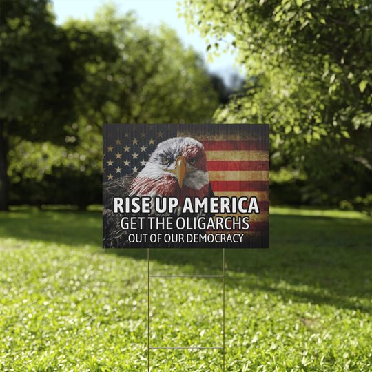 Discover Democracy Yard Sign, Oligarchs Yard Sign, Country Over Party Yard Sign, Republican Yard Sign, Protest Yard Sign, Anti Trump Yard Sign