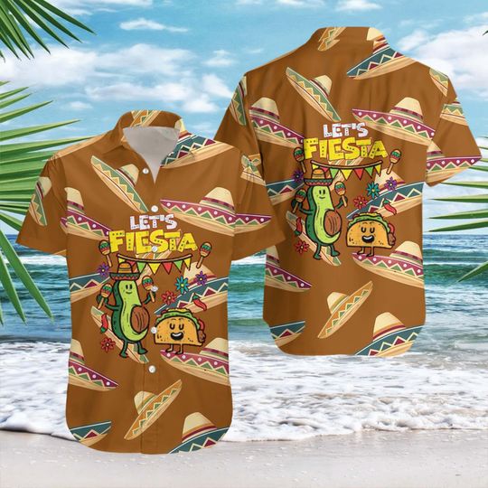 Discover Let's Fiesta Hawaii Shirt, Mexico Tequila Shirt, Margarita Tacos, Mexican Hat, Mexican Party, Mexican Festival 2025,Hawaii Shirt Party