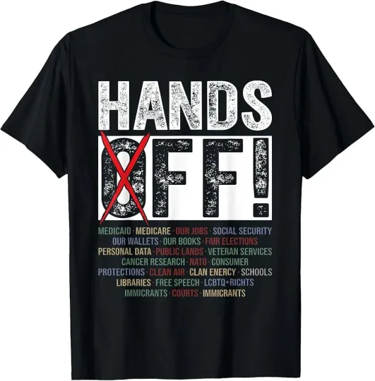 Discover Hands Off Our Rights Protect Democracy T-Shirt