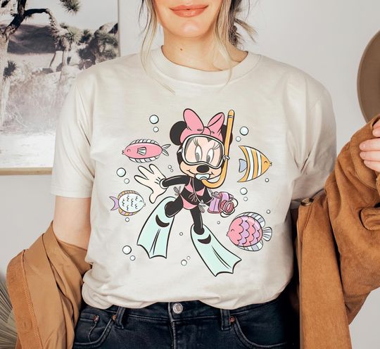 Discover Disneyyy Minniee Mouse Summer Shirt, Minniee Under Sea Shirt, Mickeyy And Friends Tee
