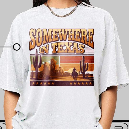 Discover Somewhere in Texas T-Shirt, Retro Cowboy Shirt, Western Tee, Vintage Amarillo Country