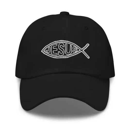 Discover Jesus Fish hat, Embroidered Dad hat, Jesus Hat, Christian Faith Hat