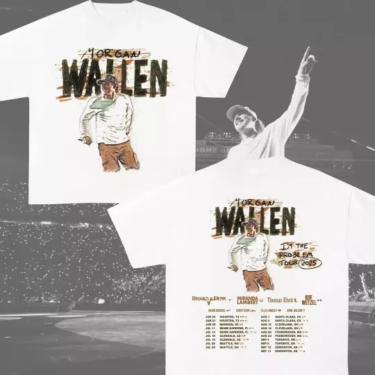 Discover Wallen Western Tour 2025 2 Sided Shirt, Im the problem World Tour Unisex Tee