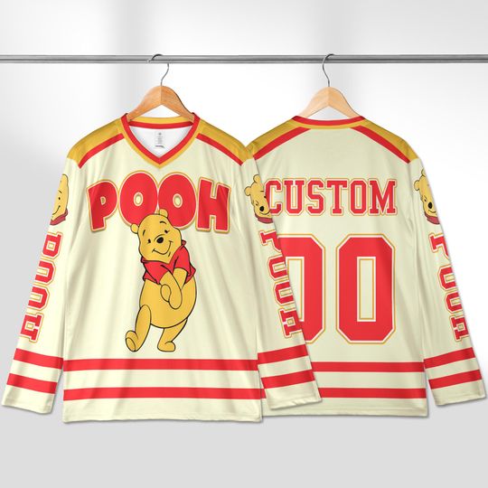 Discover Personalized winniee the poohh Hockey Jersey, Custom Pooh Hockey Jersey