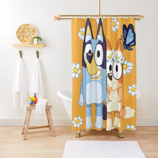 Discover Happy Daisy Blueydad Shower Curtain, Bathroom Accessories