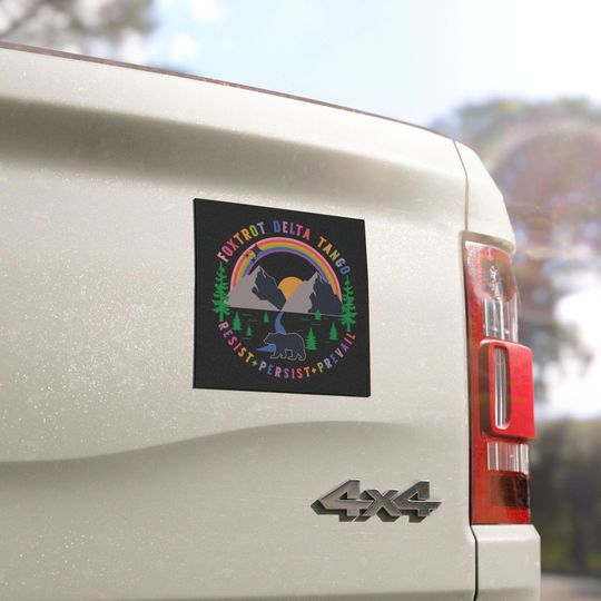 Discover Foxtrot Delta Tango Car Magnet Political Merch FDT Anti Trump