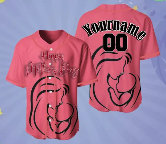 Discover Personalized Happy Mother's Day 2025 Baseball Mom Team Baseball Jersey Shirt