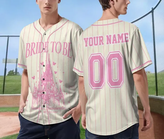 Discover Personalized Bride Magic Castle Wedding Bachelorette Party Baseball Jersey Shirt