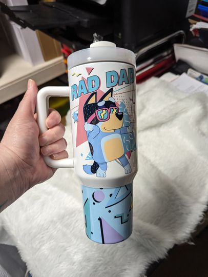 Discover BlueyDad Rad Dad 40 oz Tumbler