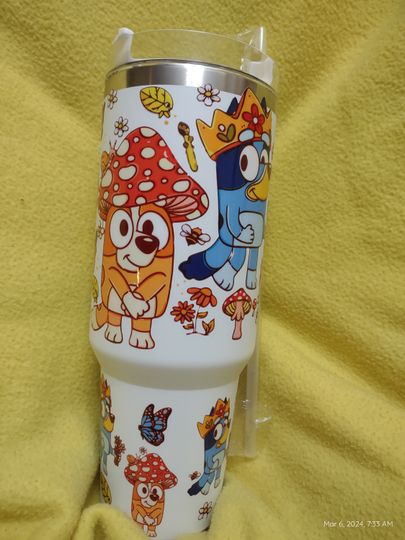 Discover BlueyDad and bingo cottage core 40 oz tumbler