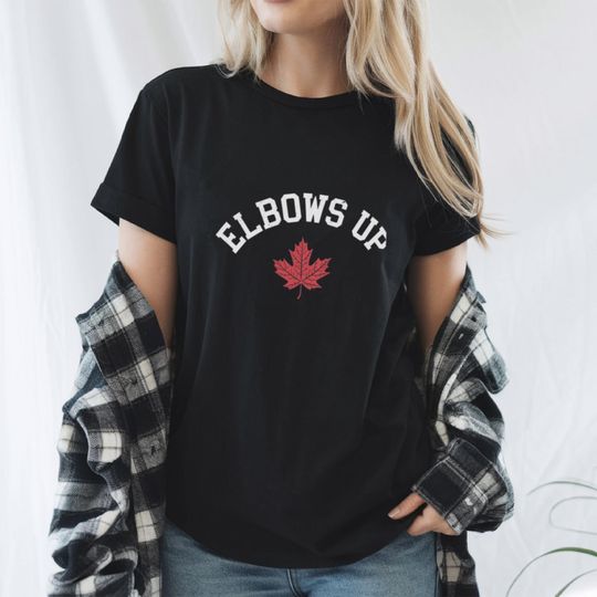 Discover Elbows Up Tshirt  Proud Canadian, Hockey Fan Shirt, True North Strong and Free