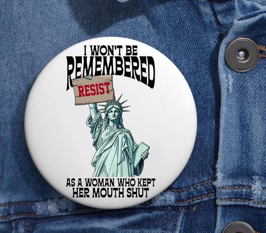 Discover Resist Anti Trump Pin Buttons, Resist Pin Button